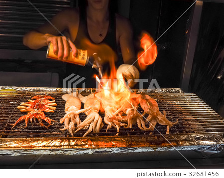 Grilled squid Grilled squid 32681456