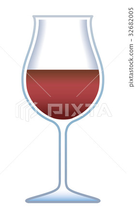 Red wine glass illustration - Stock Illustration [32682005] - PIXTA