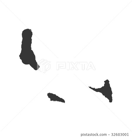 Comoro Islands map outline 32683001