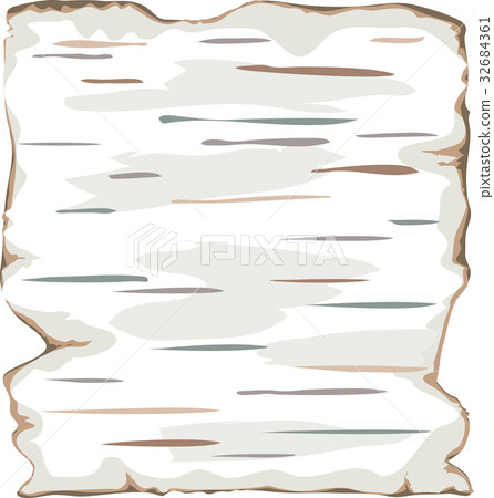 Birch bark background frame isolate. Birch bark background frame isolate. 32684361