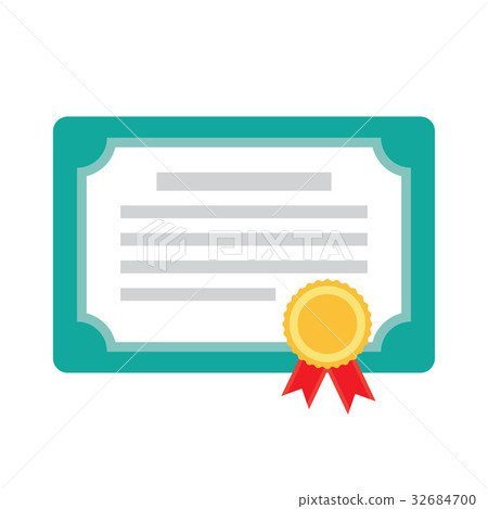 Diploma, certificate, award icon 32684700