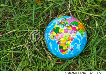 globe on the grass, environment concept globe on the grass, environment concept 32684720