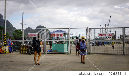Street at downtown in El Nido, Philippines Street at downtown in El Nido, Philippines 32685144