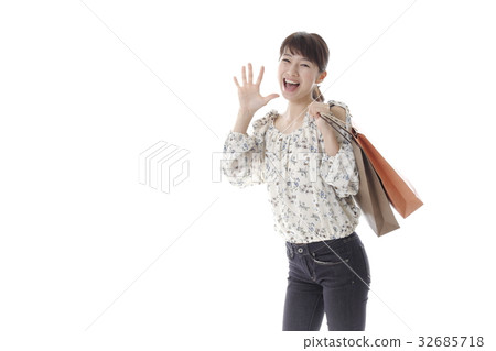 購物形象的婦女 32685718