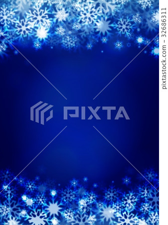 Blue snow gradation - Stock Illustration [32686311] - PIXTA