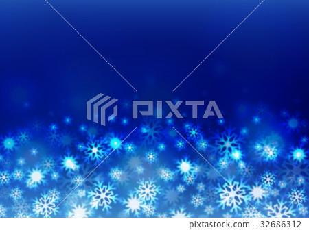Blue snow gradation - Stock Illustration [32686312] - PIXTA