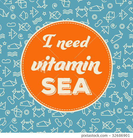 summer background with doodle fish summer background with doodle fish 32686901