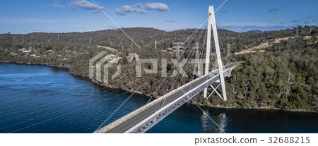 Batman Bridge by the Tamar river near Sidmouth. Batman Bridge by the Tamar river near Sidmouth. 32688215