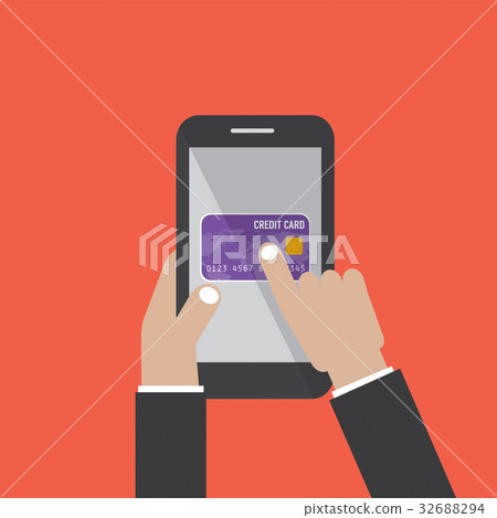 Hand Hold Smartphone With Mobile Payments 32688294