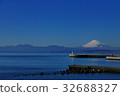 富士山漂浮在海中2 32688327