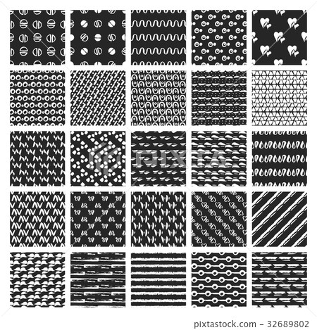 WebBig bundle of 50 vector hand drawn seamless 32689802