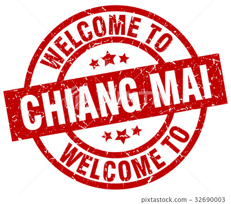 welcome to Chiang mai red stamp welcome to Chiang mai red stamp 32690003