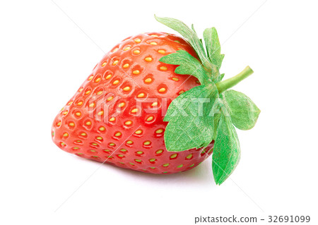 Strawberry with leaves isolated Strawberry with leaves isolated 32691099