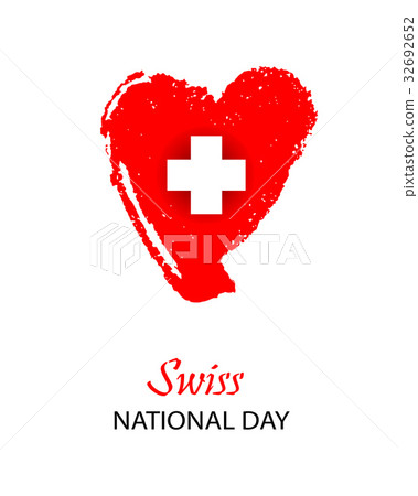 Swiss International Day. Heart in colors of Swiss International Day. Heart in colors of 32692652