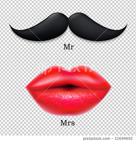 Moustaches With Lips 32694692