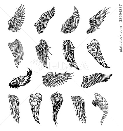 Wings graphic illustration - Stock Illustration [32694887] - PIXTA