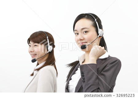 Operator, call center, support desk, 2 people Operator, call center, support desk, 2 people 32695223