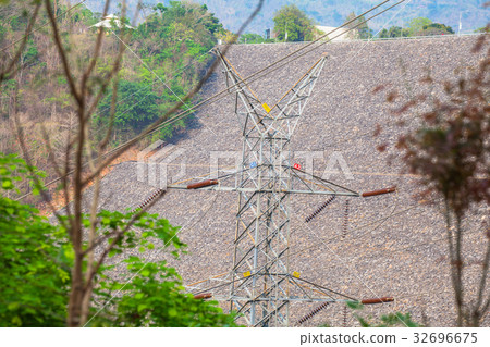 High voltage towers High voltage towers 32696675