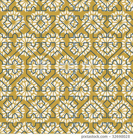 Arab mosaic tile vintage seamless pattern Arab mosaic tile vintage seamless pattern 32698028