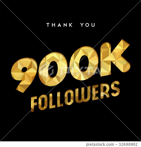 900k gold internet follower number thank you card 900k gold internet follower number thank you card 32698902