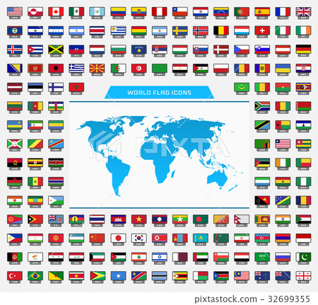 World and Flag Icons 32699355