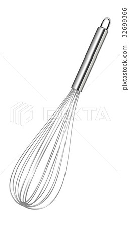 Stainless balloon whisk isolated on white Vector Stainless balloon whisk isolated on white Vector 32699366
