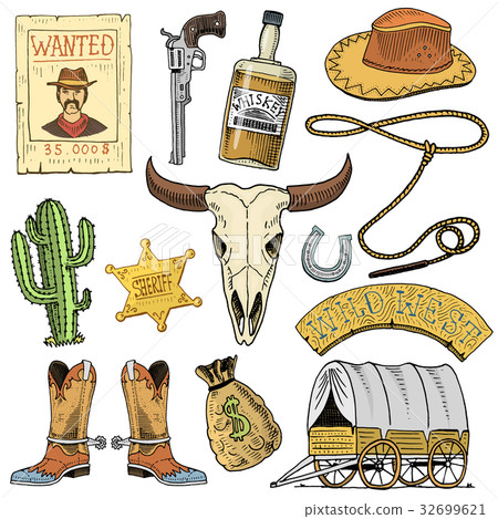 Wild west, rodeo show, cowboy or indians with Wild west, rodeo show, cowboy or indians with 32699621