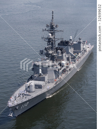 Maritime Self-Defense Force, escort ship Takanami navigating Tokyo Bay Maritime Self-Defense Force, escort ship Takanami navigating Tokyo Bay 32699632