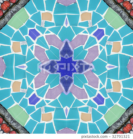 Mosaic endless pattern. 32701321