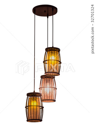 Hanging lamp isolated. Hanging lamp isolated. 32701324