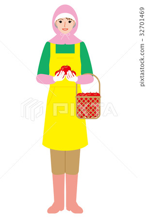 農業蘋果農民 32701469