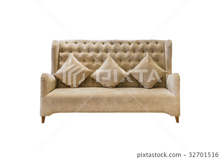 Luxury velvet upholstered sofa. Luxury velvet upholstered sofa. 32701516