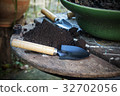 garden tools on the bonsai pots 32702056