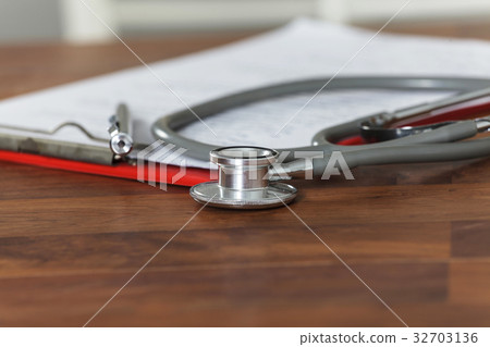 Stethoscope with medical clipboard 32703136