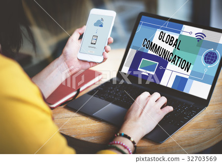 Global connection internet network wifi 32703569