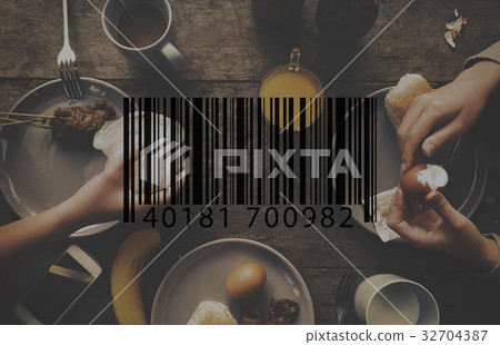 Barcode Line Number Code Banner Vector Barcode Line Number Code Banner Vector 32704387