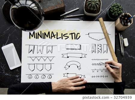 Minimalistic Creative Logo Label Product Trademark Design 32704939