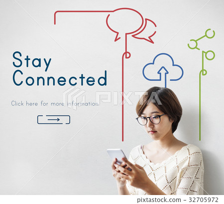 Network connection graphic overlay banner on wall Network connection graphic overlay banner on wall 32705972