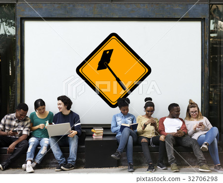 Selfie Stick Mobile Phone Icon Sign Selfie Stick Mobile Phone Icon Sign 32706298