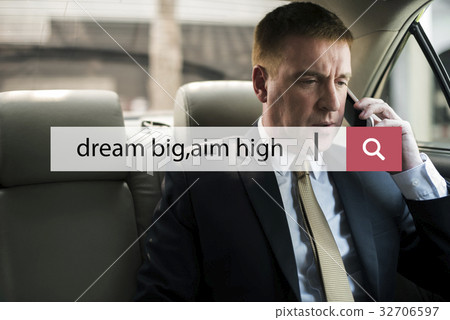 Dream Big Aim High Quote Message Aspiration 32706597