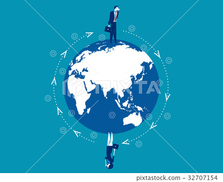 Business person and communication. 32707154