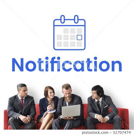 People planning with illustration of personal organizer calendar 32707474