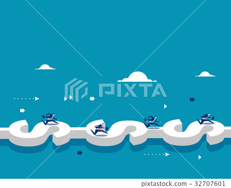 Financial risk. Businessman Tied with rope. Financial risk. Businessman Tied with rope. 32707601
