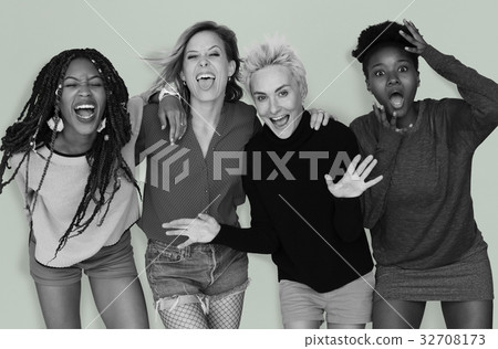 Girls Friendship Laughing Enjoy Together 32708173