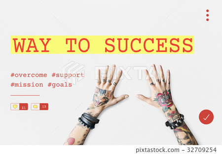 Startup new business competition plan word with tattooed hands Startup new business competition plan word with tattooed hands 32709254