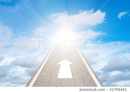 Road to heaven in cloudy sky Road to heaven in cloudy sky 32709481