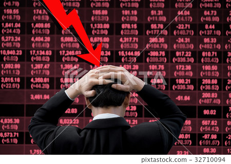 Businessman nervous about bad business 32710094