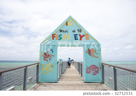 Fisheye underwater observation tower 32712531