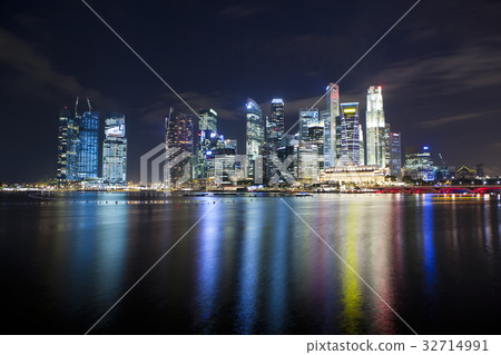 萊佛士坊的夜景 萊佛士坊的夜景 32714991