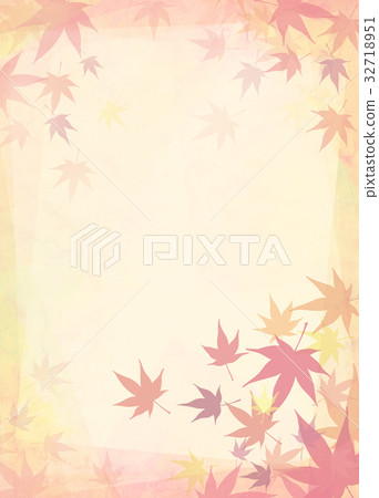 Maple autumn leaves texture background material 32718951